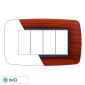 Immagine 1 - ETTROIT SPACE PLACCA PLASTICA 4P BOMBATA RADICA - Mod. LN88403 - Compatibile con BTicino LIVING LIGHT / INTERNATIONAL