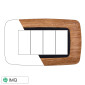 Immagine 1 - ETTROIT SPACE PLACCA PLASTICA 4P BOMBATA LEGNO SCURO - Mod. LN88405 - Compatibile con BTicino LIVING LIGHT / INTERNATIONAL