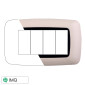 Immagine 1 - ETTROIT SPACE PLACCA PLASTICA 4P BOMBATA SABBIA - Mod. LN88409 - Compatibile con BTicino LIVING LIGHT / INTERNATIONAL