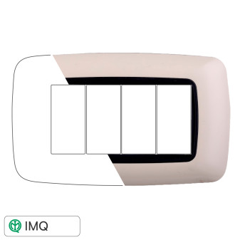 PLACCA PLASTICA 4P BOMBATA SABBIA - modello LN88409