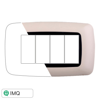 PLACCA PLASTICA 4P BOMBATA SABBIA - modello LN88409