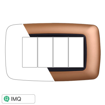PLACCA PLASTICA 4P BOMBATA ORO - modello LN88411