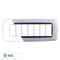 Immagine 1 - ETTROIT SPACE PLACCA PLASTICA 7P BOMBATA BIANCA - Mod. LN88701 - Compatibile con BTicino LIVING LIGHT / INTERNATIONAL