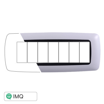 PLACCA PLASTICA 7P BOMBATA BIANCA - modello LN88701