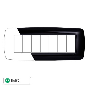 PLACCA PLASTICA 7P BOMBATA NERO - modello LN88702