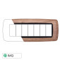 Immagine 1 - ETTROIT SPACE PLACCA PLASTICA 7P BOMBATA LEGNO CHIARO - Mod. LN88704 - Compatibile con BTicino LIVING LIGHT / INTERNATIONAL
