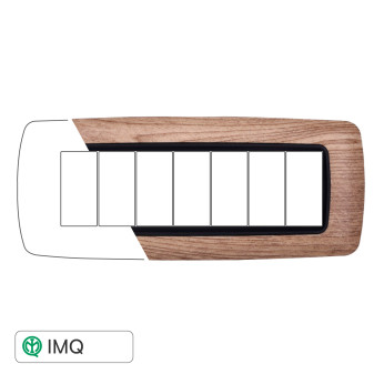 PLACCA PLASTICA 7P BOMBATA LEGNO CHIARO - modello LN88704
