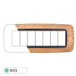 Immagine 1 - ETTROIT SPACE PLACCA PLASTICA 7P BOMBATA LEGNO SCURO - Mod. LN88705 - Compatibile con BTicino LIVING LIGHT / INTERNATIONAL