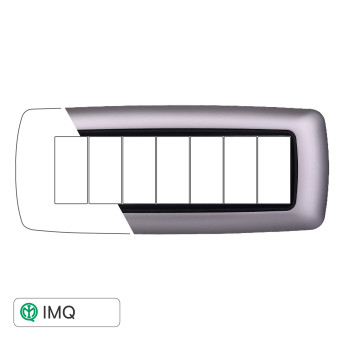PLACCA PLASTICA 7P BOMBATA SILVER - modello LN88706