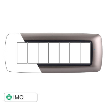 PLACCA PLASTICA 7P BOMBATA TITANIO - modello LN88708
