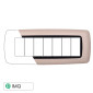 Immagine 1 - ETTROIT SPACE PLACCA PLASTICA 7P BOMBATA SABBIA - Mod. LN88709 - Compatibile con BTicino LIVING LIGHT / INTERNATIONAL
