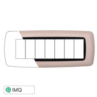 PLACCA PLASTICA 7P BOMBATA SABBIA - modello LN88709