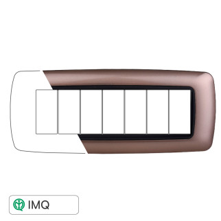 PLACCA PLASTICA 7P BOMBATA BRONZO - modello LN88710