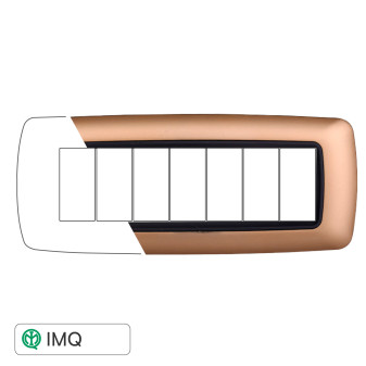 PLACCA PLASTICA 7P BOMBATA ORO - modello LN88711