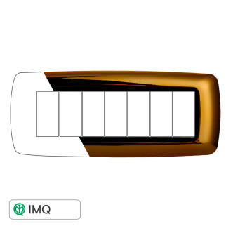 PLACCA PLASTICA 7P BOMBATA ORO LUCIDO - modello LN88712