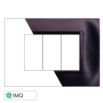 PLACCA QUADRATA  3P NERO - modello LN89302