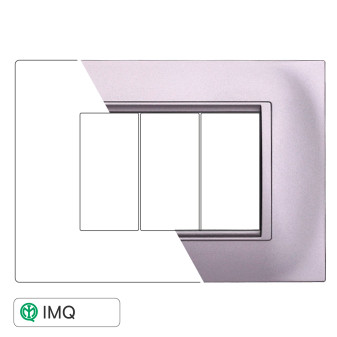 PLACCA QUADRATA  3P SILVER - modello LN89306
