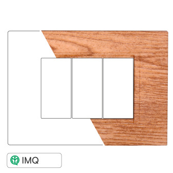 PLACCA QUADRATA  3P LEGNO CHIARO - modello LN89304