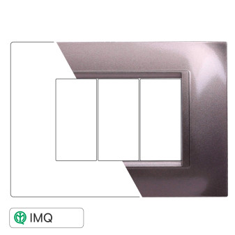 PLACCA QUADRATA  3P TITANIO - modello LN89308