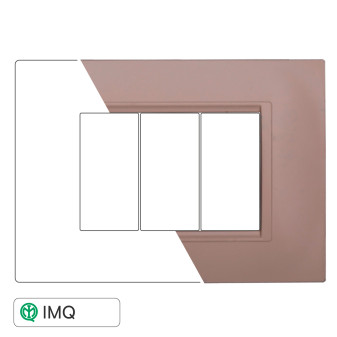PLACCA QUADRATA  3P SABBIA - modello LN89309