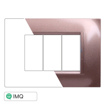 PLACCA QUADRATA  3P ACCIAIO BRONZO - modello LN89310