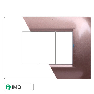 PLACCA QUADRATA  3P ACCIAIO BRONZO - modello LN89310