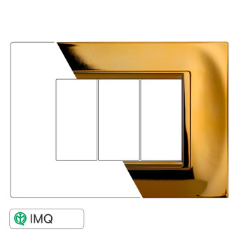 PLACCA QUADRATA  3P ORO LUCIDO - modello LN89312