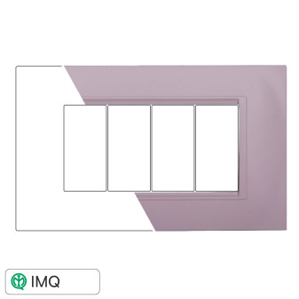 PLACCA QUADRATA 4P BIANCO - modello LN89401
