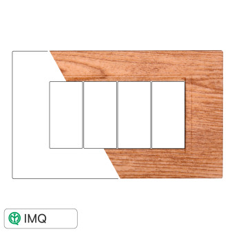 PLACCA QUADRATA 4P LEGNO CHIARO - modello LN89404