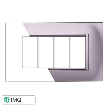 PLACCA QUADRATA 4P SILVER - modello LN89406
