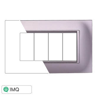 PLACCA QUADRATA 4P SILVER - modello LN89406