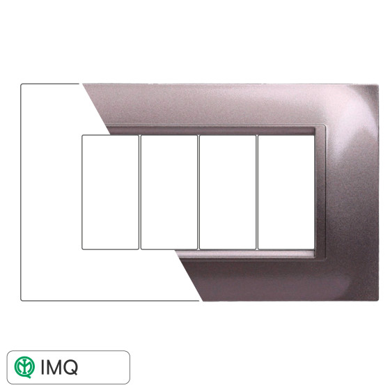 PLACCA QUADRATA 4P TITANIO - modello LN89408 PLACCA QUADRATA 4P TITANIO - modello LN89408