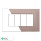 Immagine 1 - ETTROIT SPACE PLACCA PLASTICA QUADRATA 4P SABBIA - Mod. LN89409 - Compatibile con BTicino LIVING LIGHT / INTERNATIONAL