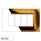 Immagine 1 - ETTROIT SPACE PLACCA PLASTICA QUADRATA 4P ORO LUCIDO - Mod. LN89412 - Compatibile con BTicino LIVING LIGHT / INTERNATIONAL