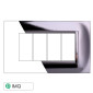 Immagine 1 - ETTROIT SPACE PLACCA PLASTICA QUADRATA 4P CROMATO LUCIDO - Mod. LN89413 - Compatibile con BTicino LIVING LIGHT / INTERNATIONAL