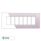 Immagine 1 - ETTROIT SPACE PLACCA PLASTICA QUADRATA 7P BIANCO - Mod. LN89701 - Compatibile con BTicino LIVING LIGHT / INTERNATIONAL