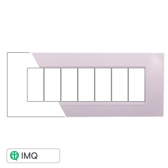 PLACCA QUADRATA 7P BIANCO - modello LN89701