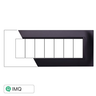 PLACCA QUADRATA 7P NERO - modello LN89702
