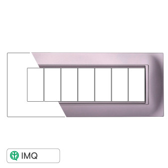 PLACCA QUADRATA 7P SILVER - modello LN89706
