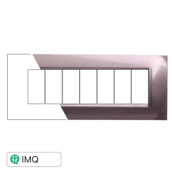PLACCA QUADRATA 7P TITANIO - modello LN89708