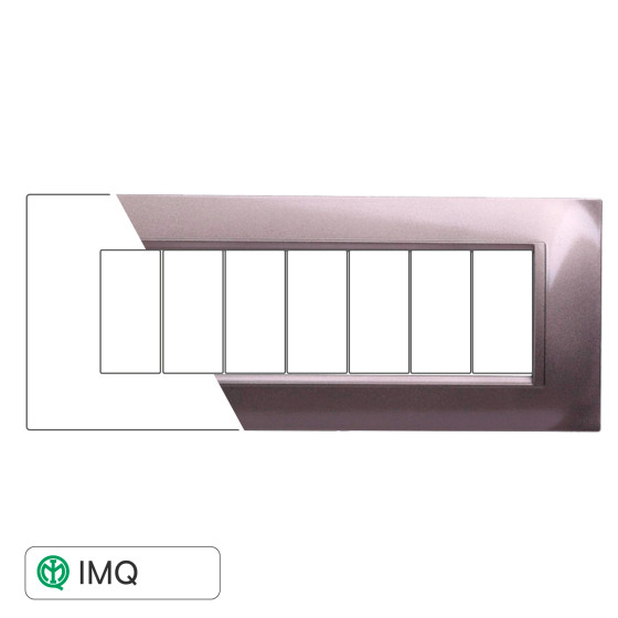PLACCA QUADRATA 7P TITANIO - modello LN89708 PLACCA QUADRATA 7P TITANIO - modello LN89708