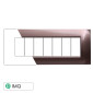 Immagine 1 - ETTROIT SPACE PLACCA PLASTICA QUADRATA 7P ACCIAIO BRONZO - Mod. LN89710 - Compatibile con BTicino LIVING LIGHT / INTERNATIONAL
