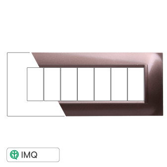 PLACCA QUADRATA 7P ACCIAIO BRONZO - modello LN89710