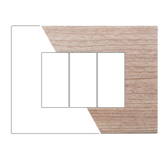 PLACCA PLASTICA 3P LEGNO CHIARO - modello VA83304