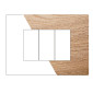 Immagine 1 - ETTROIT VENUS PLACCA PLASTICA 3P LEGNO SCURO - Mod. VA83305 - Compatibile con Vimar ARKÉ