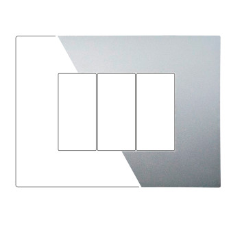 PLACCA PLASTICA 3P SILVER - modello VA83306