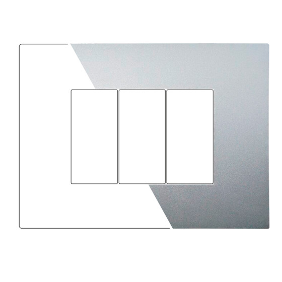PLACCA PLASTICA 3P SILVER - modello VA83306 PLACCA PLASTICA 3P SILVER - modello VA83306