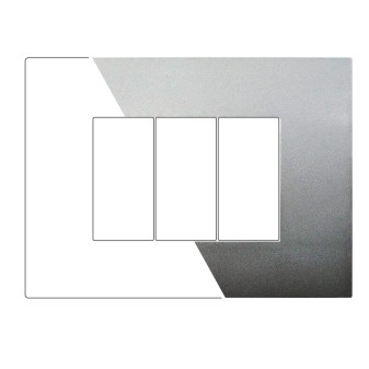 PLACCA PLASTICA 3P TITANIO - modello VA83308