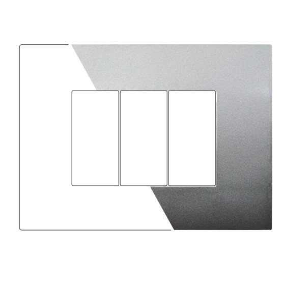 PLACCA PLASTICA 3P TITANIO - modello VA83308 PLACCA PLASTICA 3P TITANIO - modello VA83308