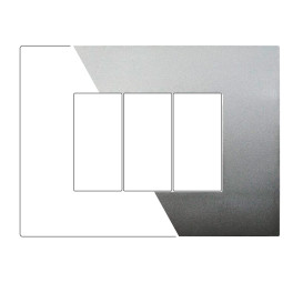 PLACCA PLASTICA 3P TITANIO - modello VA83308